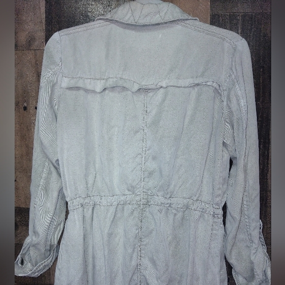 Anthropologie Manto Field Jacket, Khaki Lightweight, Drawstring Waist Size Small - Picture 8 of 9